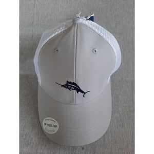 Tommy  Bahama Men's White Gray Mesh Adjustable Band Comfortable  Baseball cap